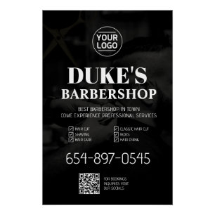 Barbeshop Services Custom Glossy Poster