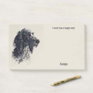 Barbet Abstrakt Art Dog Name Post-it Klebezettel