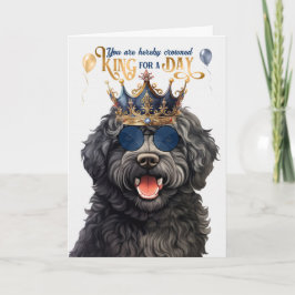 Barbet Dog King für Day Funny Birthday Karte
