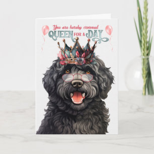Barbet Dog Queen für Day Funny Birthday Karte