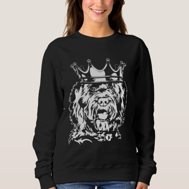 Barbet with crown dog hound dog mom sweatshirt (Vorderseite)