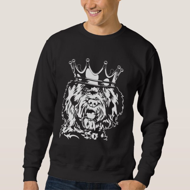 Barbet with crown dog hound dog mom sweatshirt (Vorderseite)