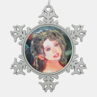 Barbi Schneeflocken Zinn-Ornament