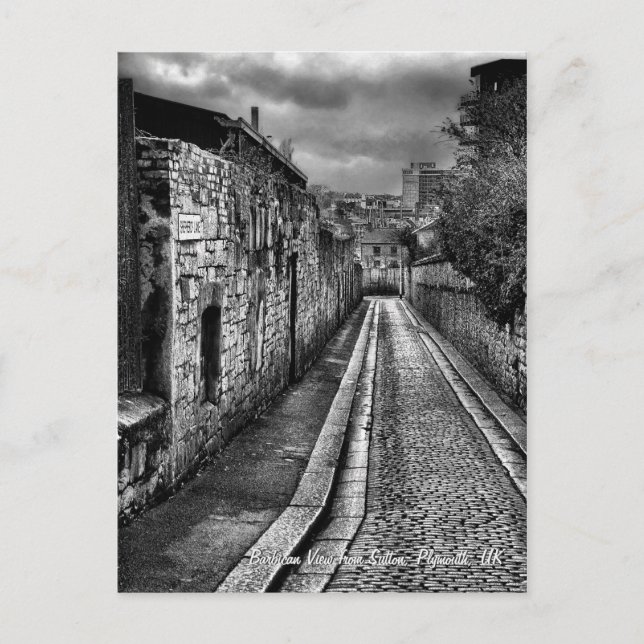 Barbican View von Sutton, Postkarte von Plymouth (Vorderseite)