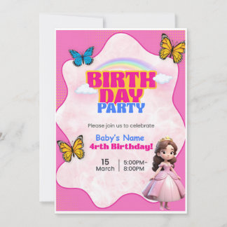 Barbie Birthday Invitation Feiertagskarte