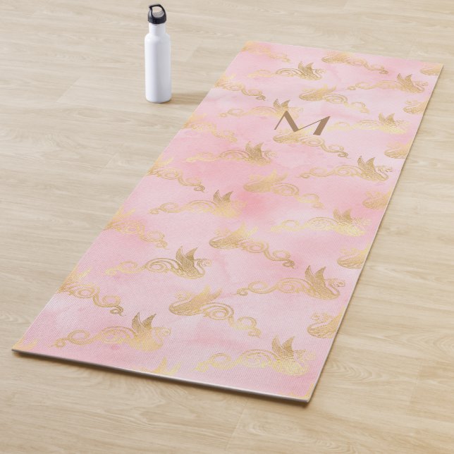 Barbie Pink Gold Floral Celestial Feiern Yogamatte (Beispiel)