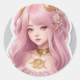 Barbie Runder Aufkleber