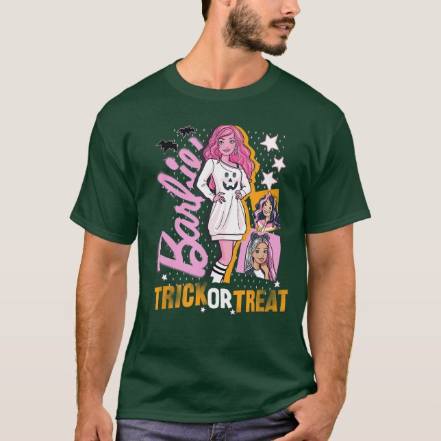 Barbie Trick oder Treat Halloween T-Shirt (Vorderseite)