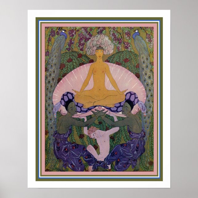 Barbier Art Deco "Die Geburt der Venus" 16x20 Poster (Vorne)