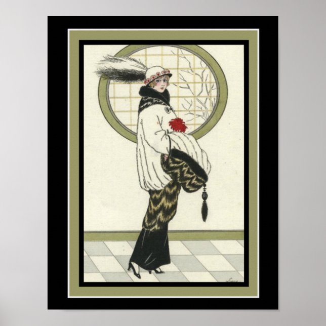 Barbier Art Deco Print 11 x 16 Poster (Vorne)