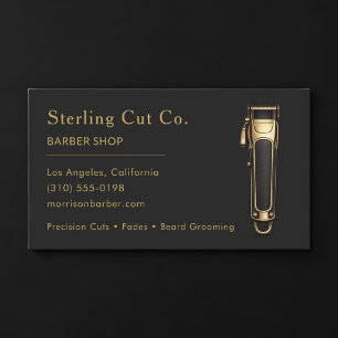 Barbier Black & Gold Professional Visitenkarte