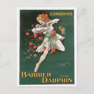 Barbier Dauphin Conserves Vintage Food Werbekunst Postkarte