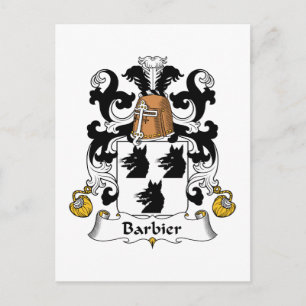 Barbier Familienwappen Postkarte