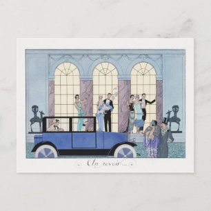 Barbier Fashion Postcard Postkarte