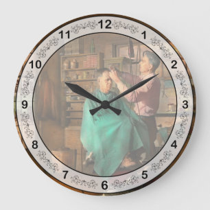 Barbier - JH Parham Barbier und Notar 1941 Große Wanduhr