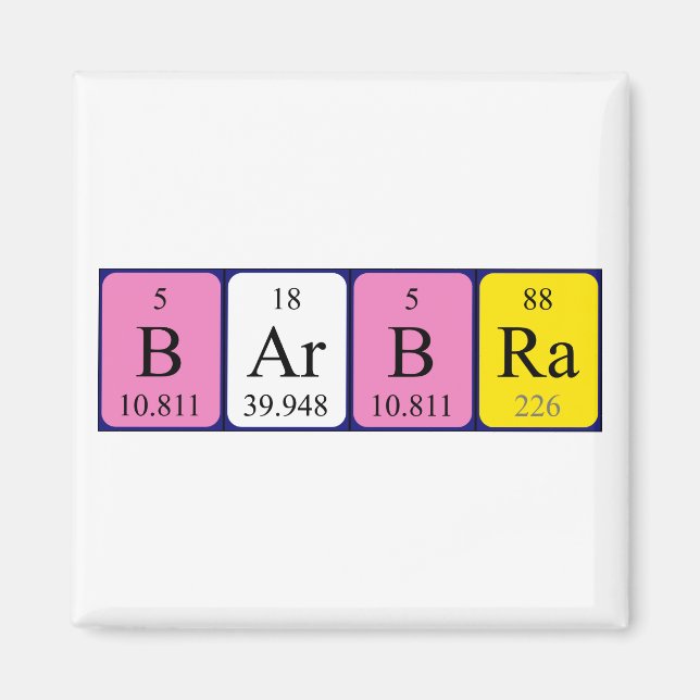 Barbra Periodenmagnet Magnet (Vorne)