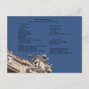 Barb's Layered Lasagna Postkarte