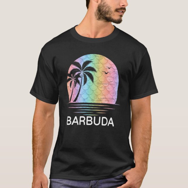 Barbuda Mermaid Vacation Beach Island Family Group T-Shirt (Vorderseite)