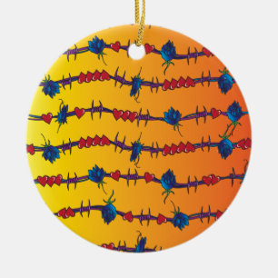 Barbwire Keramik Ornament