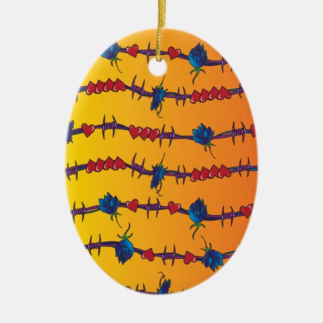 Barbwire Keramikornament (Vorne)