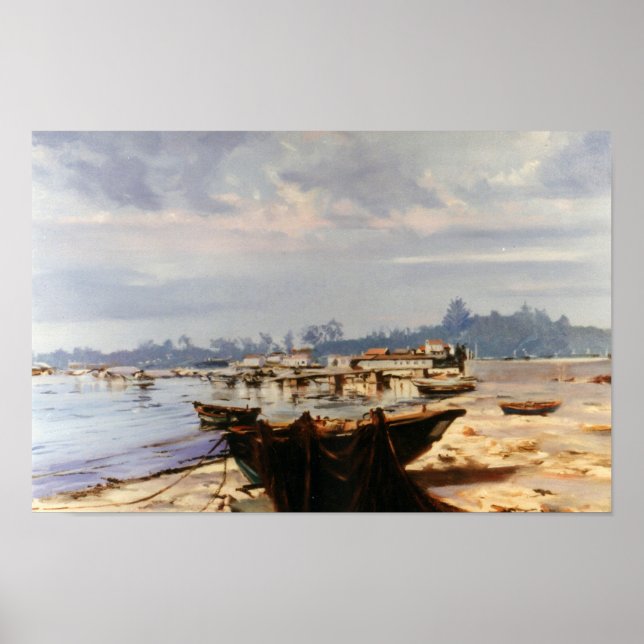 Barca en la playa poster (Vorne)