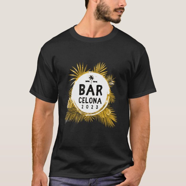 Barcelona 2023 Reiseteam Tour Urlaub T-Shirt (Vorderseite)