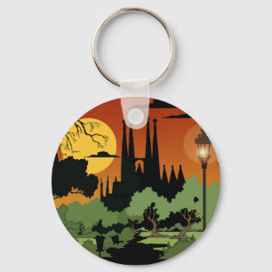 Barcelona 2,25" grundlegender schlüsselanhänger