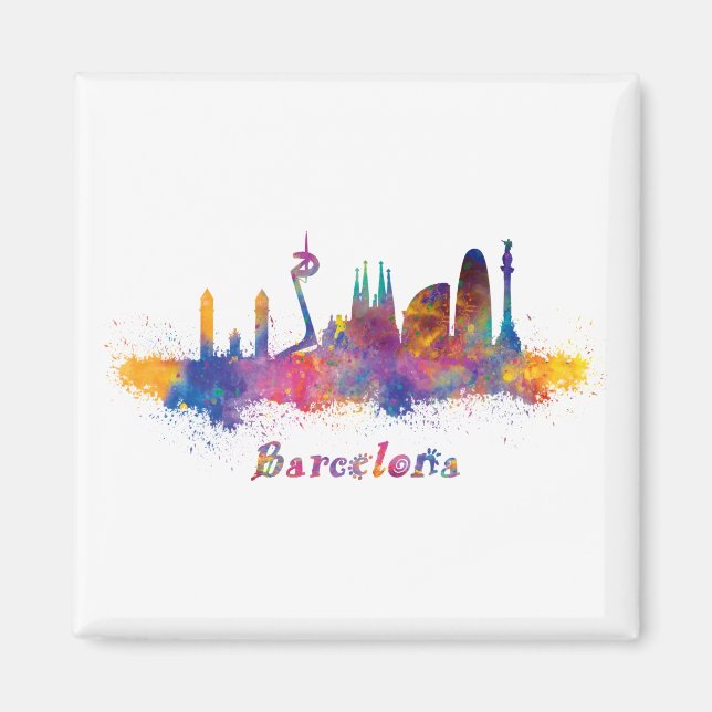 Barcelona acuarela magnet (Vorne)