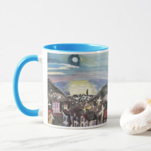 Barcelona bei Nacht von Walter Gramatte Tasse