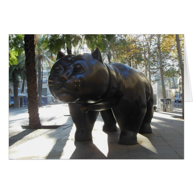 Barcelona Berühmte Statue an den Ramblas (Vorderseite (Horizontal))