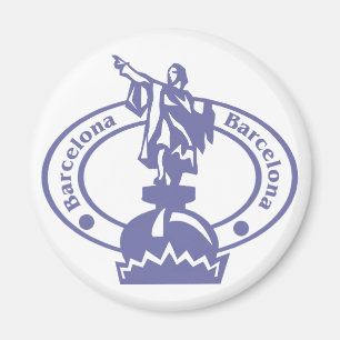 Barcelona-Briefmarke Magnet
