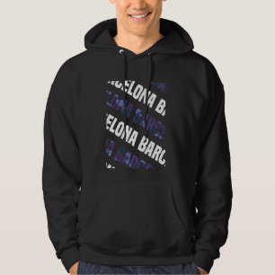Barcelona Camouflage Muster Lila Camouflage Hoodie