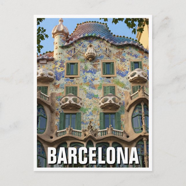 Barcelona Casa Batllo Spanien Postkarte (Vorderseite)