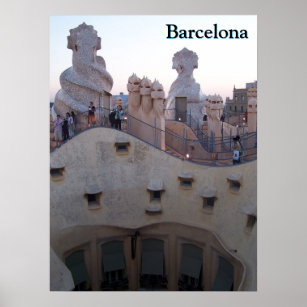 Barcelona Casa Milà von Antoni Gaudí Poster