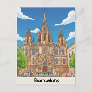 Barcelona Cathedral Postkarte