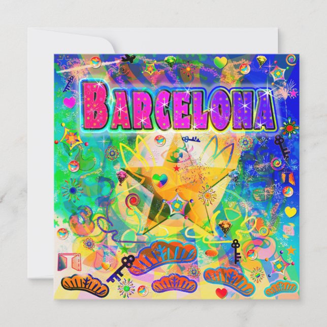 Barcelona Epoch Hour Holiday Card Feiertagskarte (Vorderseite)