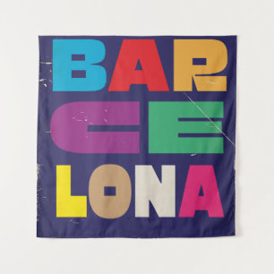 Barcelona Espania Wandteppich