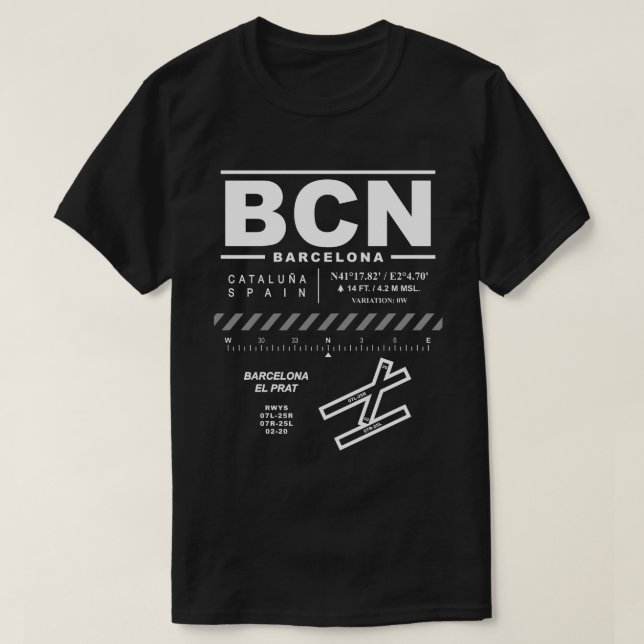 Barcelona - Flughafen El Prat BCN T - Shirt (Design vorne)