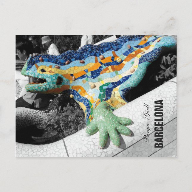 Barcelona Gaudi Park Guell Postkarte (Vorderseite)