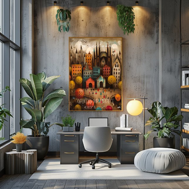 Barcelona: Gaudi's Masterpiece - Whimsical Art Poster (Von Creator hochgeladen)