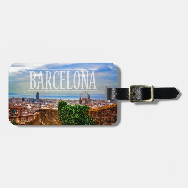 Barcelona Gepäckanhänger (Vorderseite horizontal)