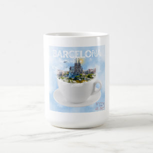 Barcelona im Teacup - Sagrada Familia Skyline Kaffeetasse