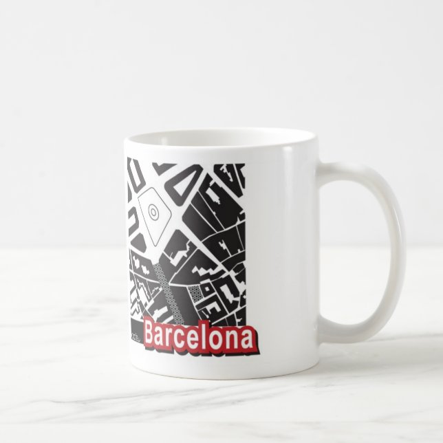 Barcelona-Karte Tasse (Rechts)