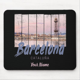 Barcelona - Katalonien - Sonnenuntergang Skyline S Mousepad