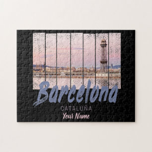 Barcelona - Katalonien - Sonnenuntergang Skyline S Puzzle