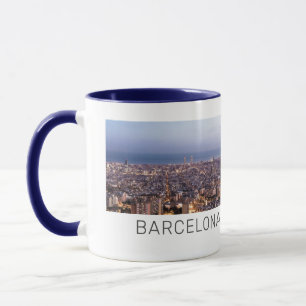 Barcelona Katalonien Sunset Skyline Spanien Stadt Tasse