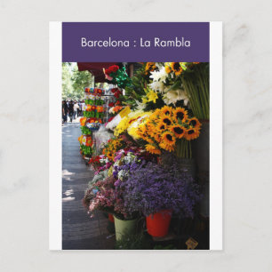 Barcelona: La Rambla Postkarte