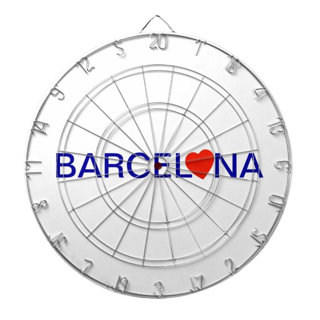 Barcelona Liebe Dartscheibe (vorne)
