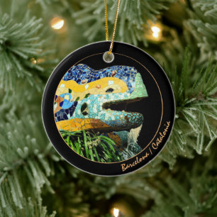 Barcelona Lizard, Park Guell, Katalonien/Gaudi Keramik Ornament