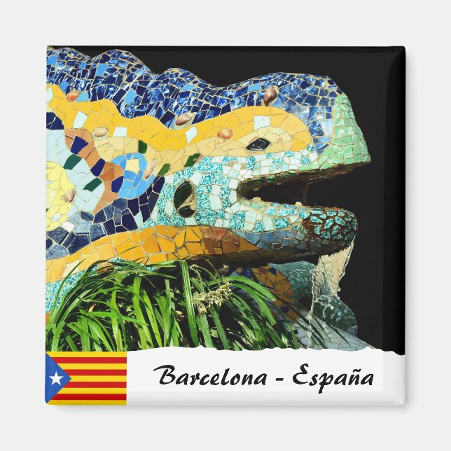 Barcelona Magnet, Eidechsenbrunnen, Spanien Magnet (Vorne)